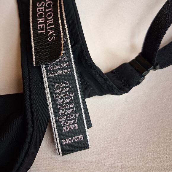 Victoria secret 34C T-shirt lightly lined wireless bra black multiway strap - Picture 3 of 4